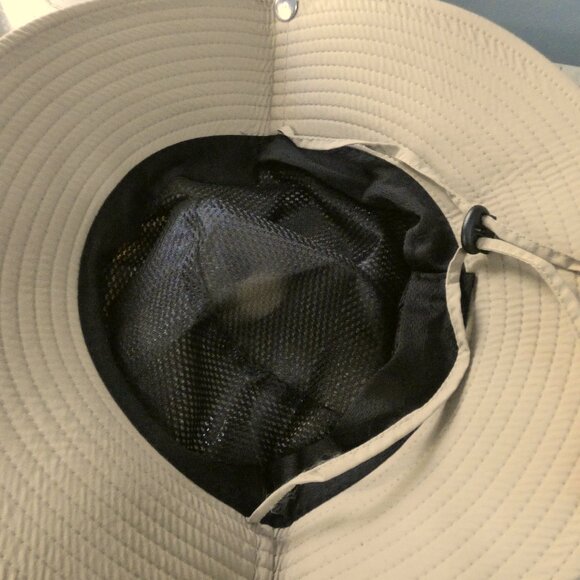 NiB Fun Sun Protection! Unisex Wide Brim Safari Style Sun/Fishing Hat Kahki Tan - Picture 8 of 8